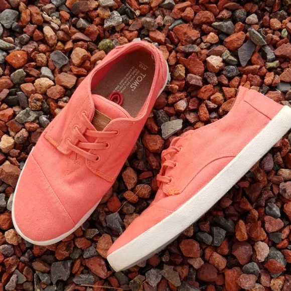 Toms Other - Toms Paseo Canvas Sneakers Mens 10 RARE PinkSalmon